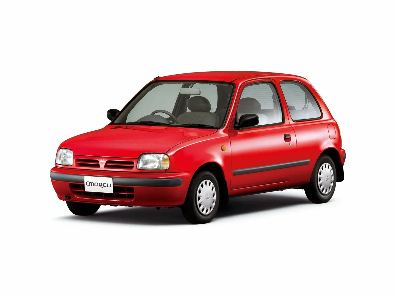 Фото автомобиля Nissan March II (K11) 1.4 CVT (82 Л.с.) — заводские размеры шин, ширина дисков, вылет ET и давление в колесах
