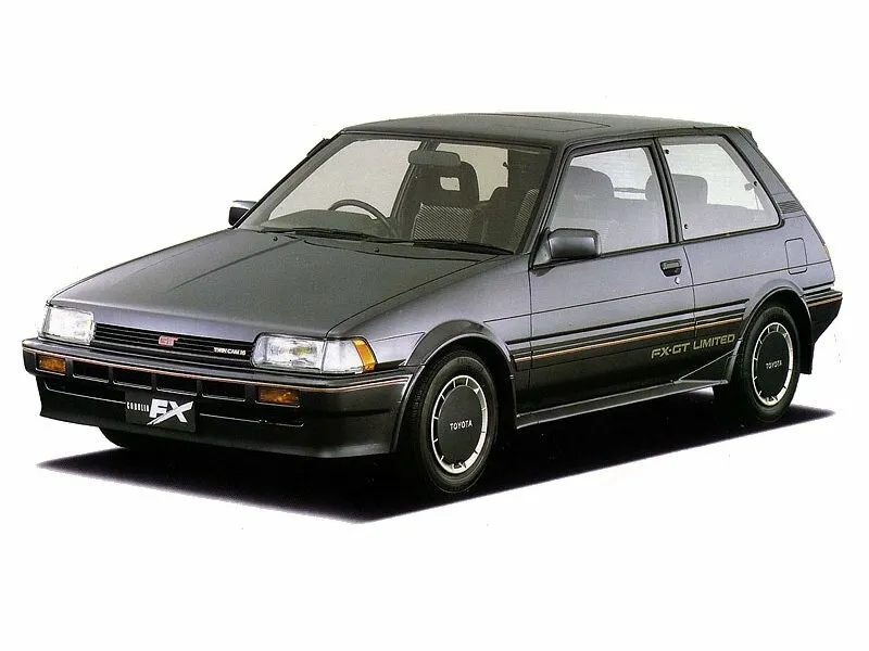 Фото автомобиля Toyota Corolla V (E80) Fx 1.8d MT (64 Л.с.) — заводские размеры шин, ширина дисков, вылет ET и давление в колесах